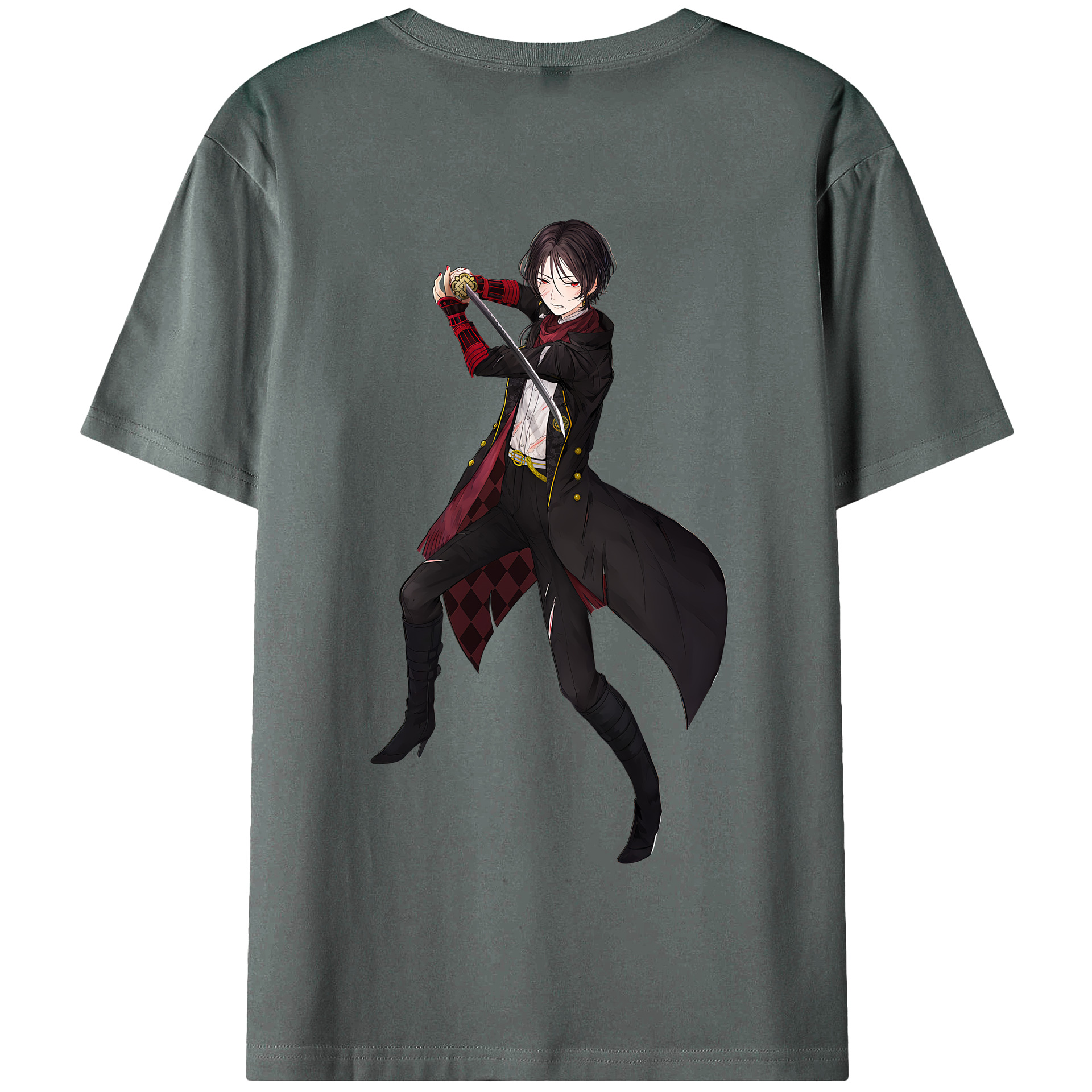 （画像用） 刀剣乱舞 Touken Ranbu 綿100％半袖Tシャツ（背面プリント）